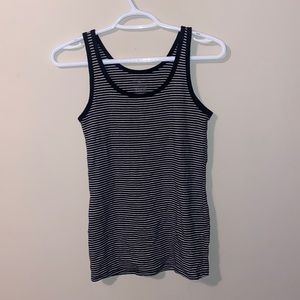 Black + White Stripped Tank Top